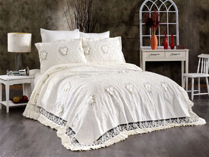 Batik Yatak/Pike Takımı Jakarlı Şönil Pike Çeyiz 6'lı Set DMP-YTKM6-BTK