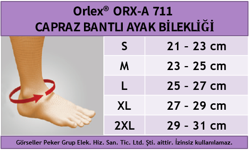 Orlex ORX-A 711 ÇAPRAZ BANTLI AYAK BİLEKLİĞİ