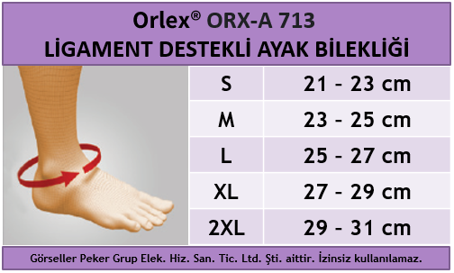 Orlex ORX-A 713 LİGAMENT DESTEKLİ AYAK BİLEKLİĞİ