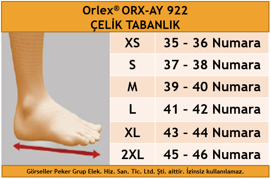 Orlex ORX-AY 922 ÇELİK TABANLIK