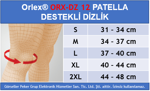 Orlex ORX-DZ 12 PATELLA DESTEKLİ DİZLİK