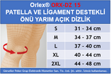 Orlex ORX-DZ 15 PATELLA VE LİGAMENT DESTEKLİ ÖNÜ YARIM AÇIK DİZLİK