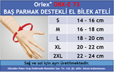 Orlex ORX-E 73 BAŞ PARMAK DESTEKLİ EL BİLEK ATELİ