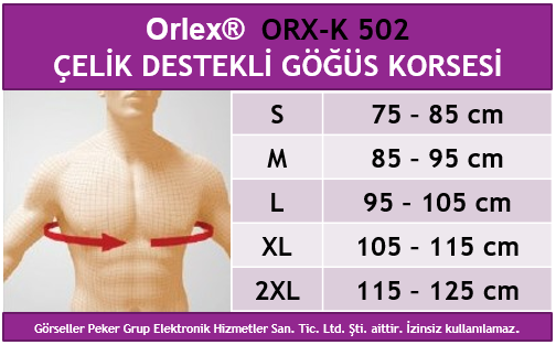 Orlex ORX-K 502 ÇELİK DESTEKLİ GÖĞÜS  KORSESİ