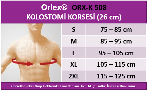 Orlex ORX-K 508 KOLOSTOMİ KORSESİ (26 cm)