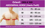 Orlex ORX-K 509 ABDOMİNAL KORSE (Havlu Pedli)