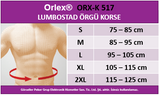 Orlex ORX-K 517 LUMBOSTAD ÖRGÜ  KORSE