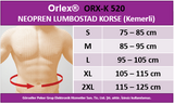 Orlex ORX-K 520 NEOPREN LUMBOSTAD KORSE (Kemerli)