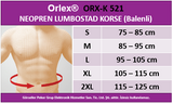 Orlex ORX-K 521 NEOPREN LUMBOSTAD KORSE (Balenli)