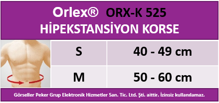 Orlex ORX-K 525 HİPEREKSTANSİYON KORSE (3 NOKTA)