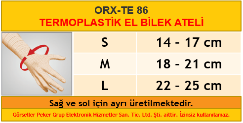 Orlex ORX-TE 86 TERMOPLASTİK EL BİLEK ATELİ