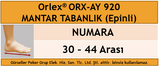 Dampigo ORX-AY920 epinli mantar tabanlık, beden tablosu