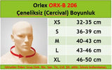 Dampigo ORX-B206 Çeneliksiz (Cervical) Boyunluk, beden tablosu