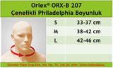 Dampigo ORX-B207 Philadelphia Boyunluk, beden tabosu