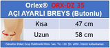 Dampigo ORX-DZ35 Açı Ayarlı Breys (Butonlu), beden tablosu